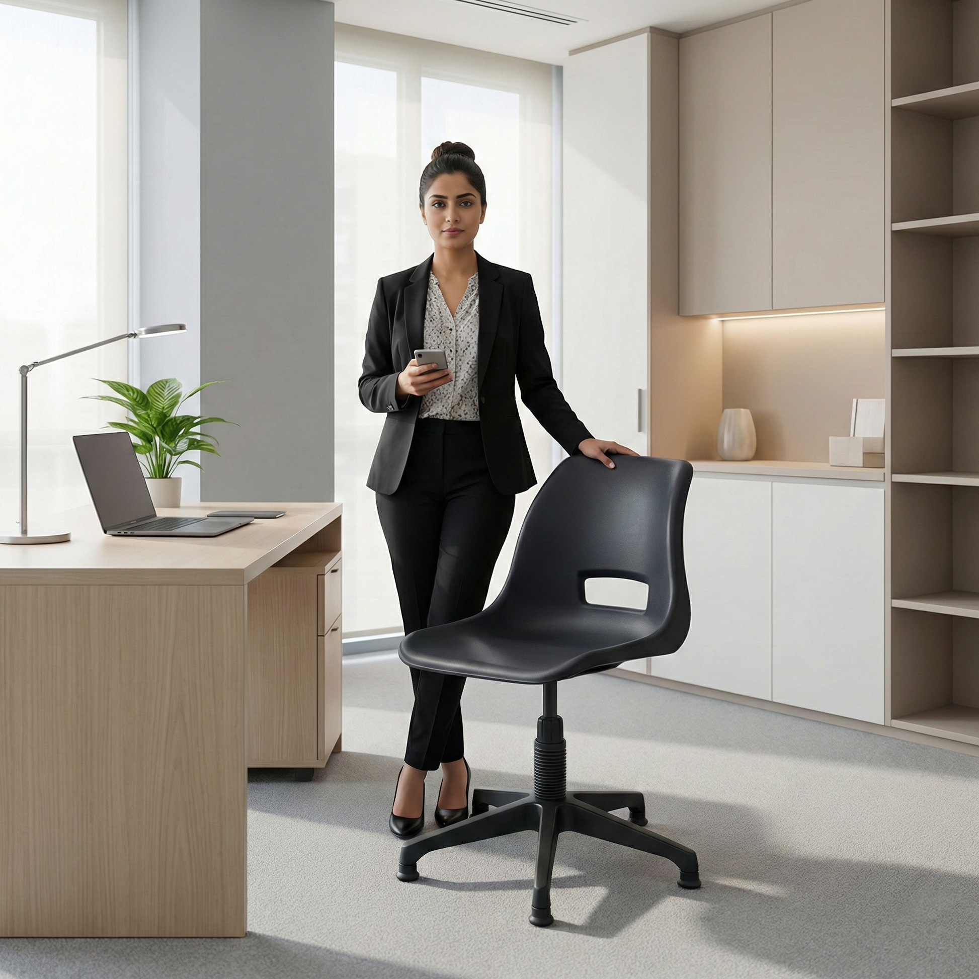 SAAB S-208-M Holo Shell Revolving Chair with Mechanical Jack