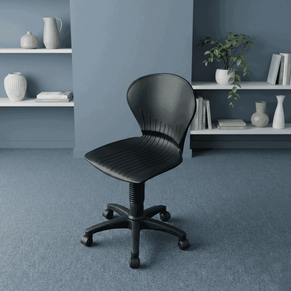 Peacock Shell Revolving Chair with Mechanical Jack SAAB S-15-M