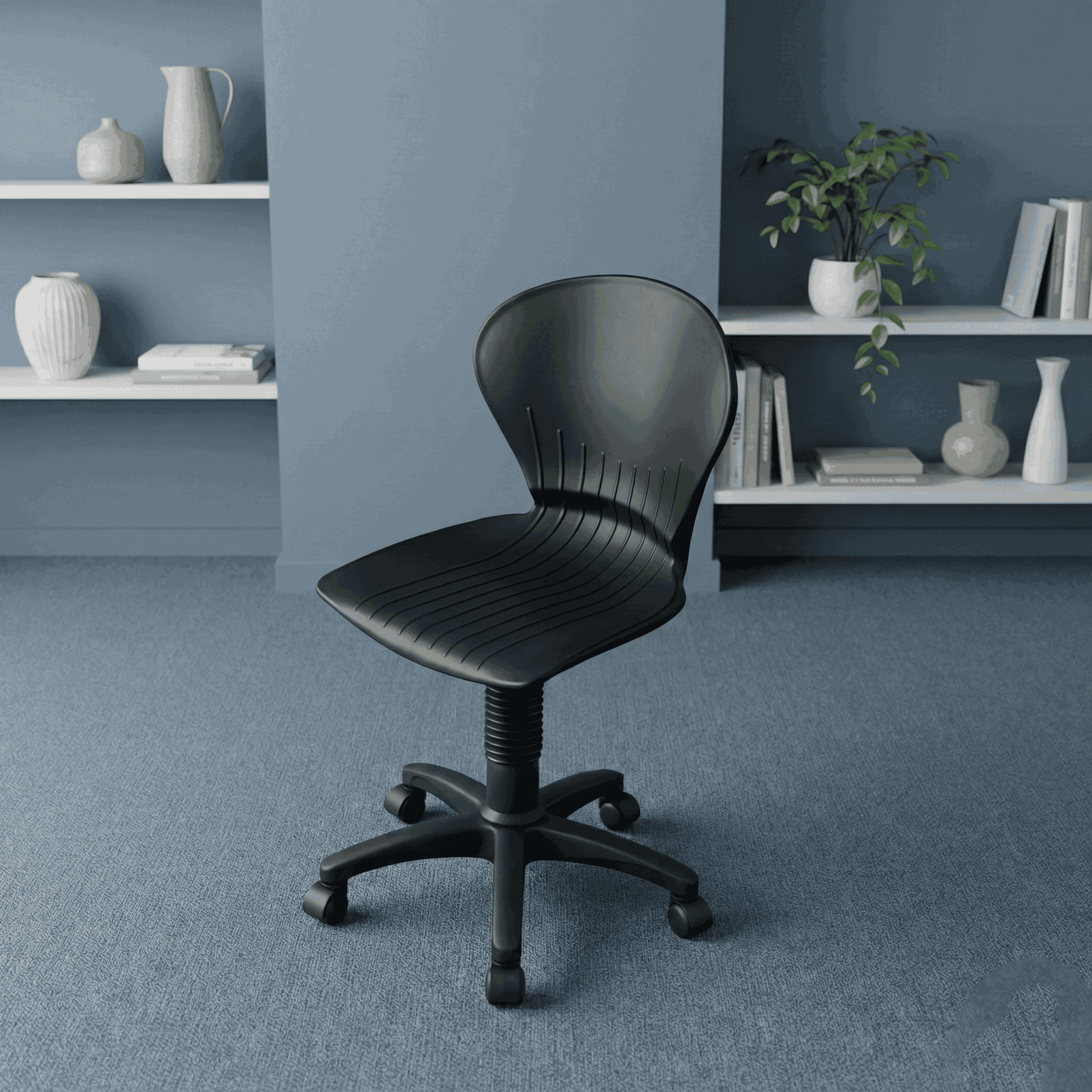 Peacock Shell Revolving Chair with Mechanical Jack SAAB S-15-M