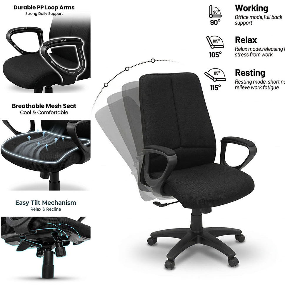 Model SAAB S-536 Low Back Revolving Chair