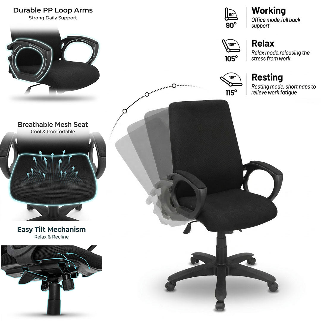 New Low Back Revolving Chair Model SAAB S-538