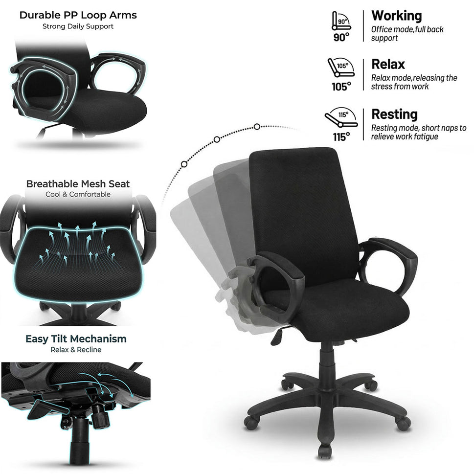 New Low Back Revolving Chair Model SAAB S-538