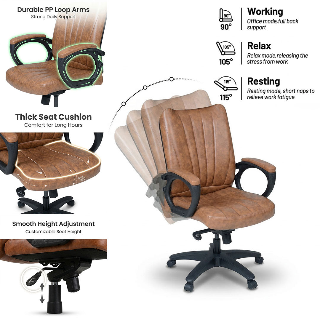 Aston Low Back Revolving Chair Model SAAB S-548-L