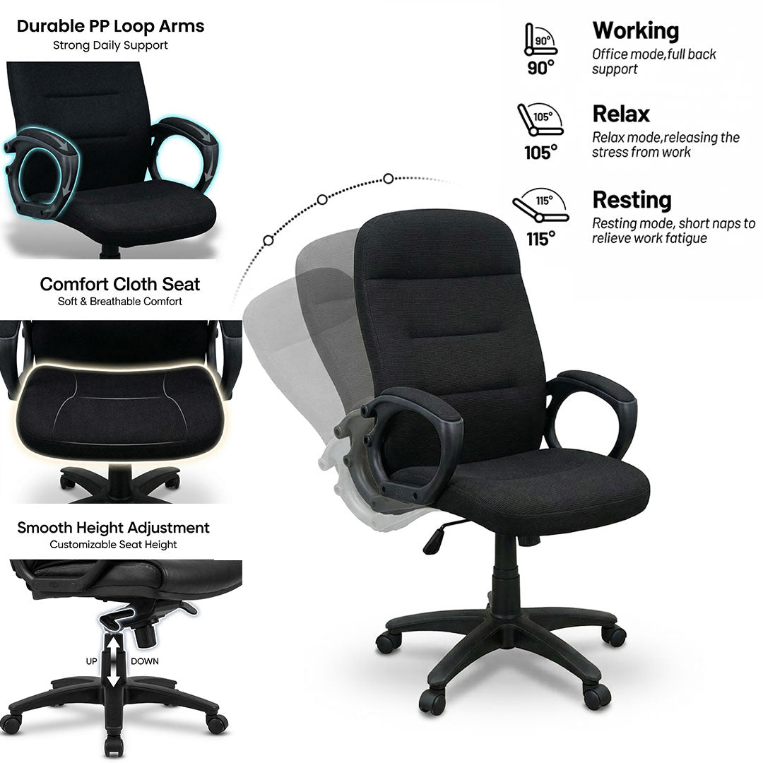 Orion Low Back Revolving Chair SAAB S-525