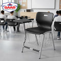 Yellow Label Shell Study Chair With Basket S-209-SB