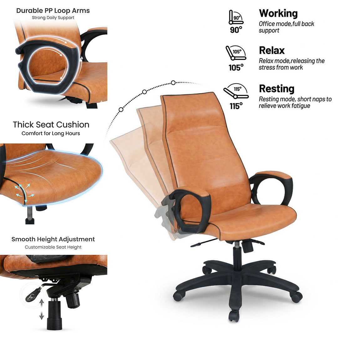 Sprinter High Back Revolving Chair Model S-528-L From SAAB Pakistan