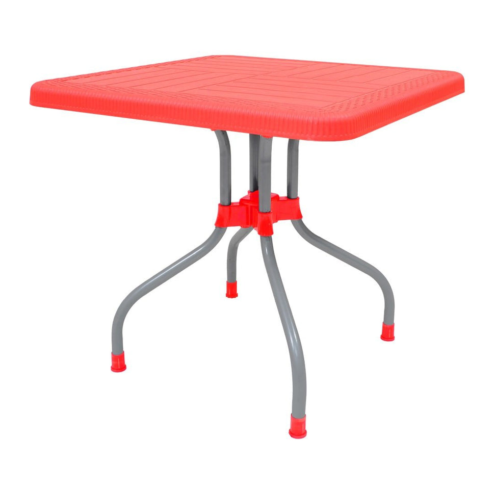 SAAB SP-246 Lexus Prince Square Table with Silver Legs