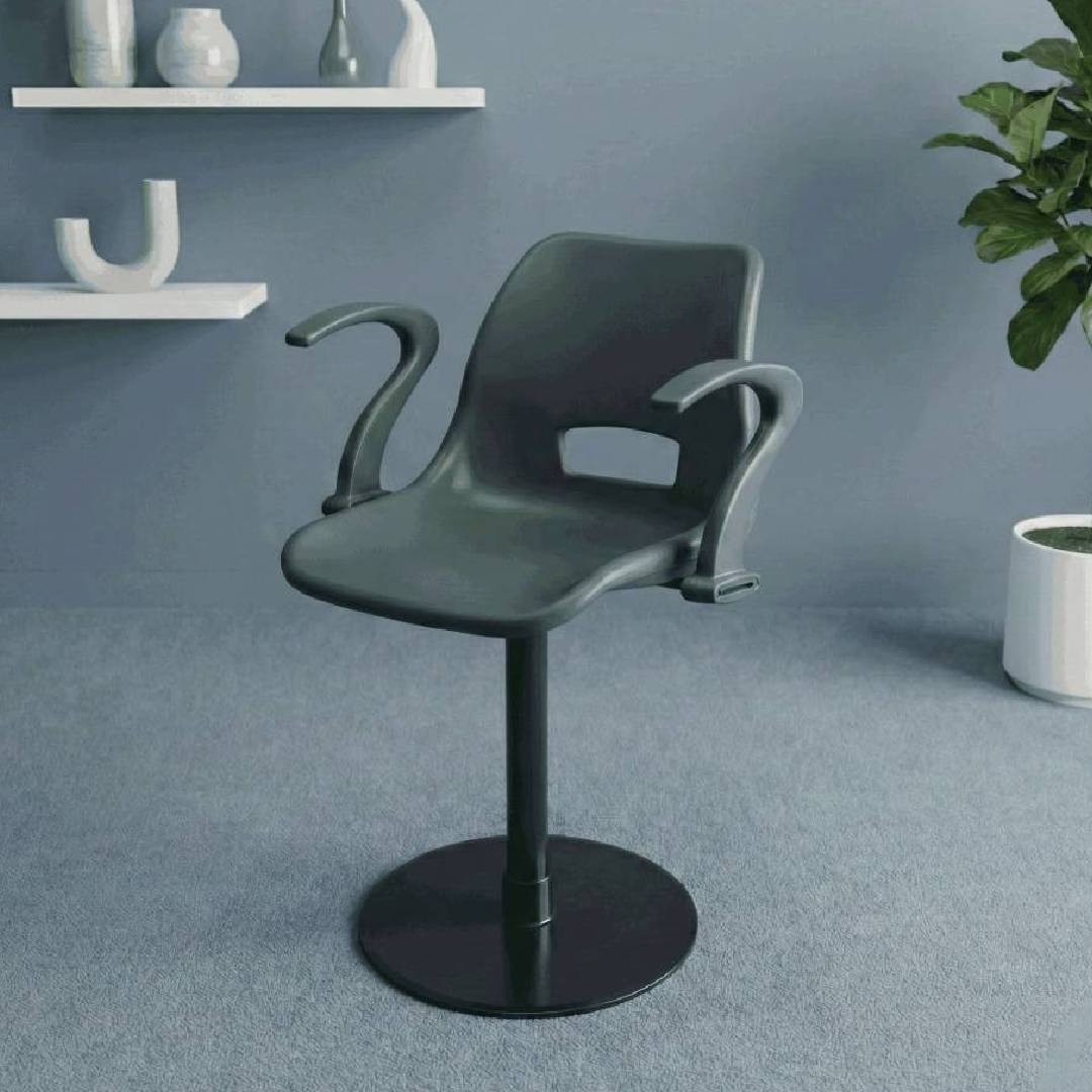 SAAB S-208-MPA Shell Holo Revolving Chair with Arms and Mechanical Jack