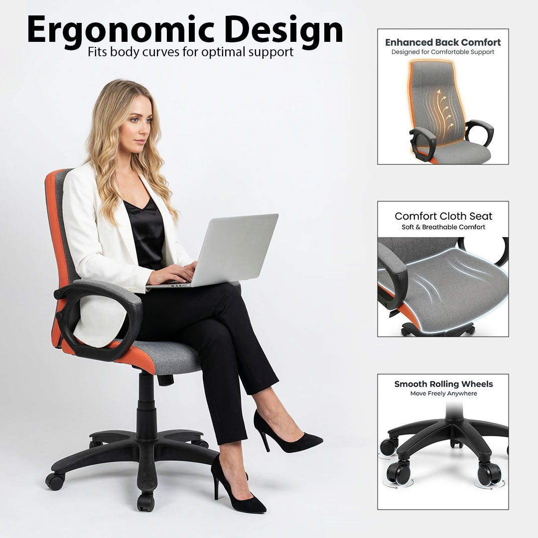SAAB S-542 Low Back Revolving Chair