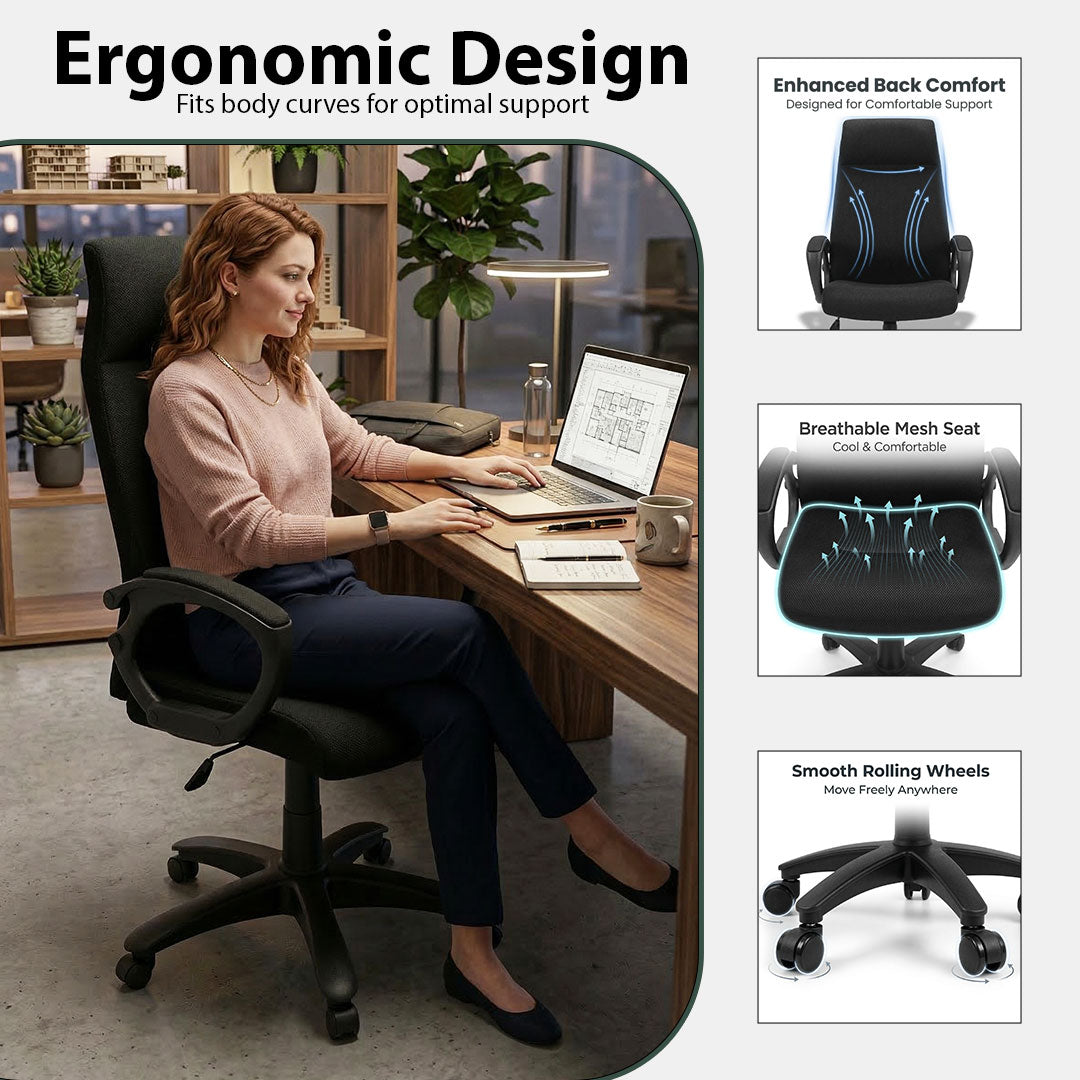 New High Back Revolving Office Chair Model SAAB S-537 From SAAB Pakistan