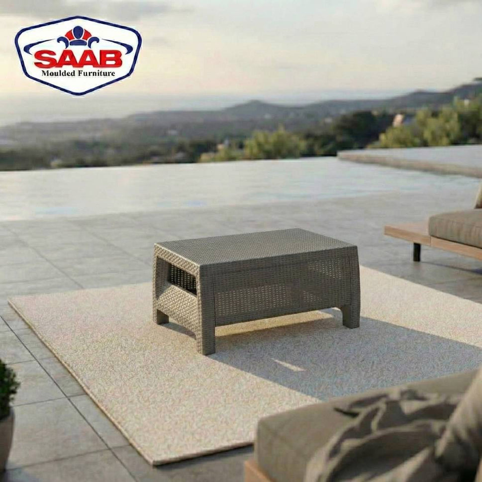 SAAB SP-371 Newly Designed Pure Plastic Single Shelf Rattan Table From SAAB