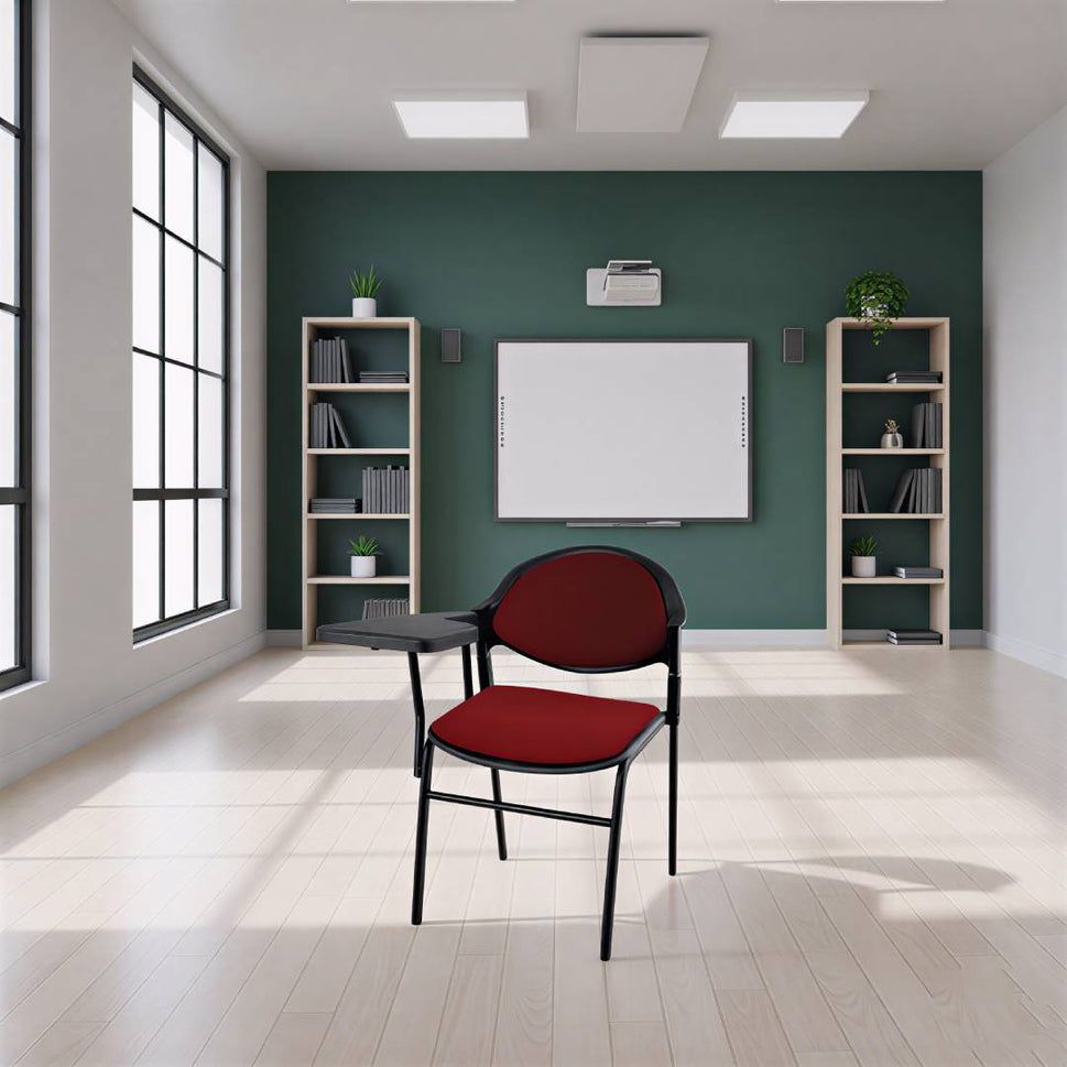 SAAB S-02-SC Comforto Study Chair with Cushion Vertical Pipe