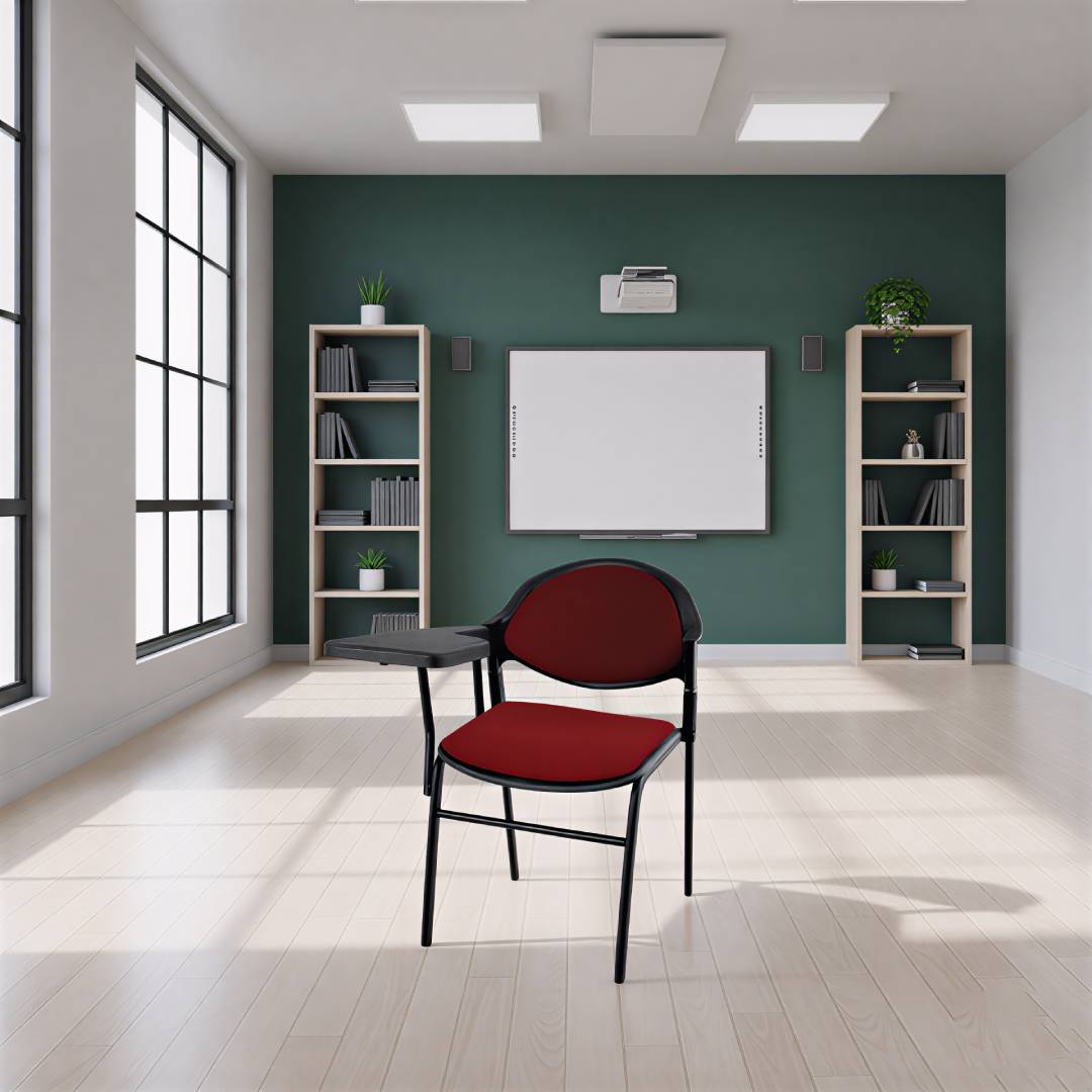 SAAB S-02-SC Comforto Study Chair with Cushion Vertical Pipe