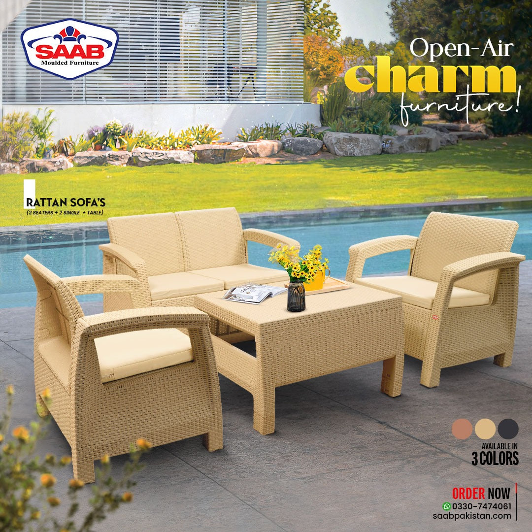 SAAB Rattan Allegra Sofa Set