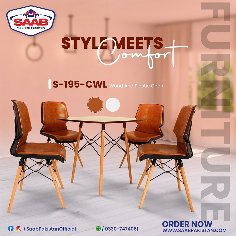 Premium Furniture Set SAAB S-195-CWL And Wooden Table