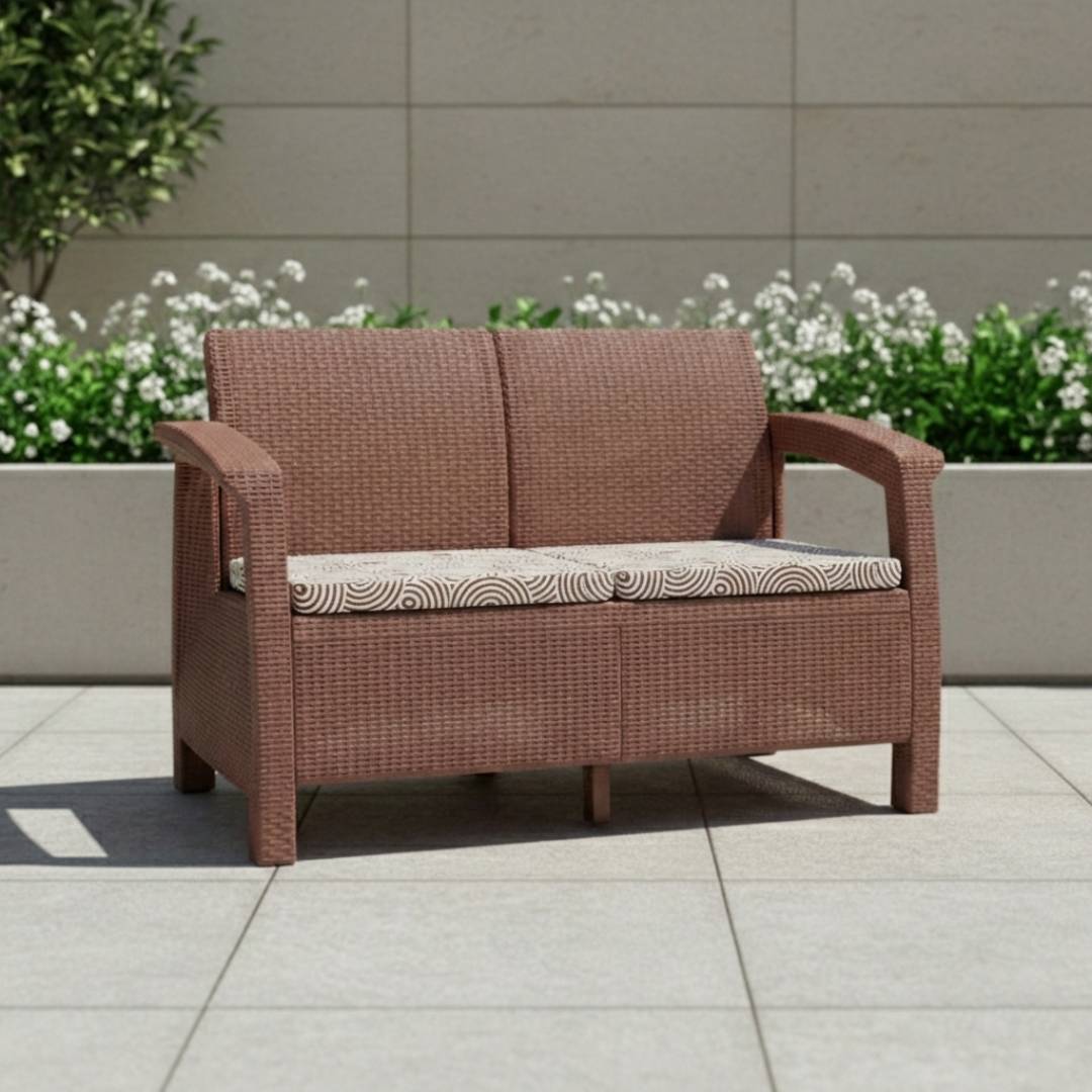 SAAB Newly Designed Rattan Allegra 2 Seater Sofa with Printed Cushions SAAB SP-373