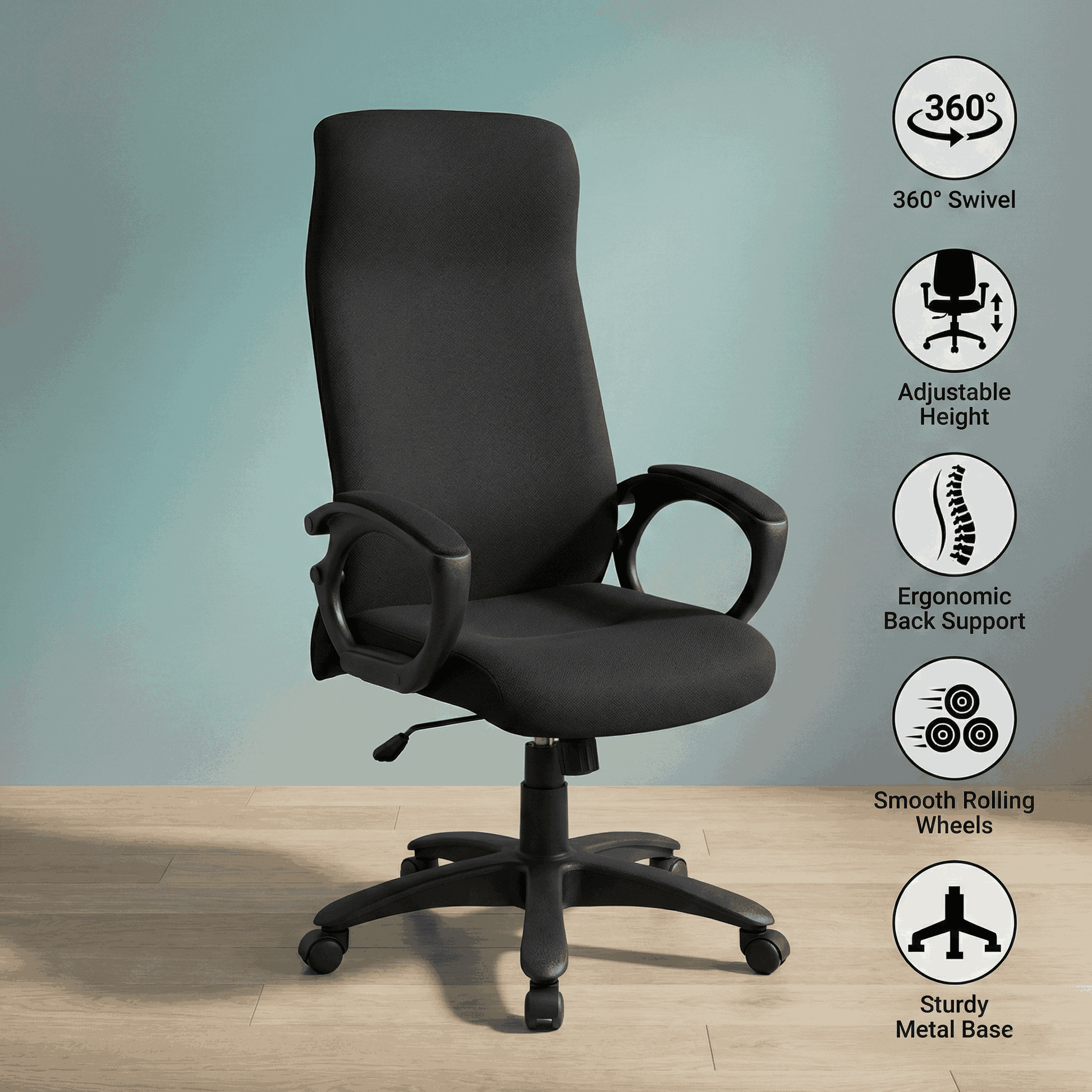 High-Back Ergonomic Executive Office Chair SAAB S-527