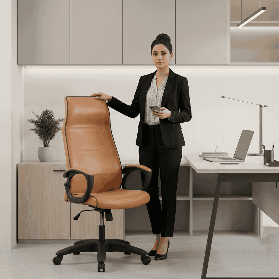 Sprinter High Back Revolving Chair Model S-528-L From SAAB Pakistan