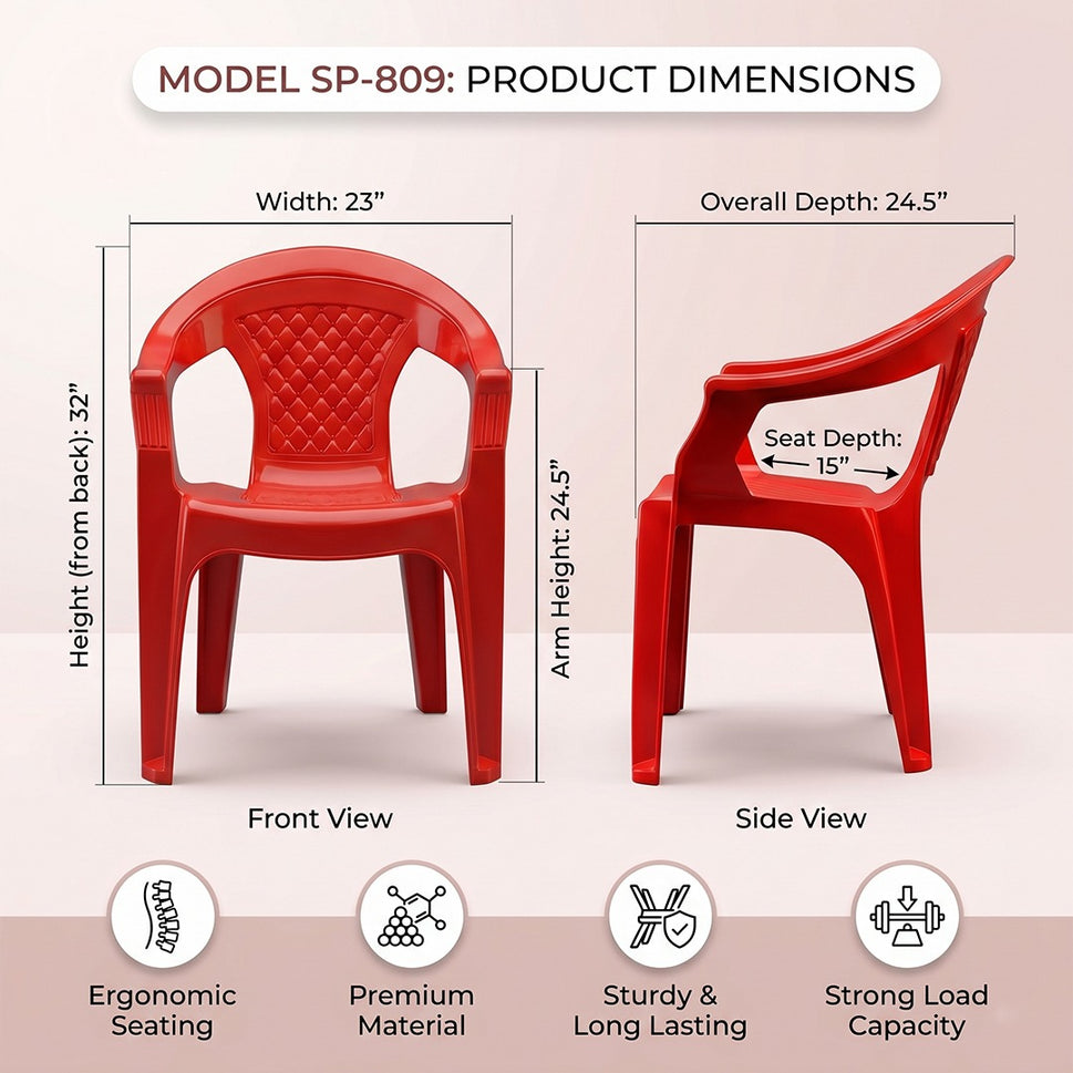 SAAB Puro Full Plastic Chair Model SAAB SP-809