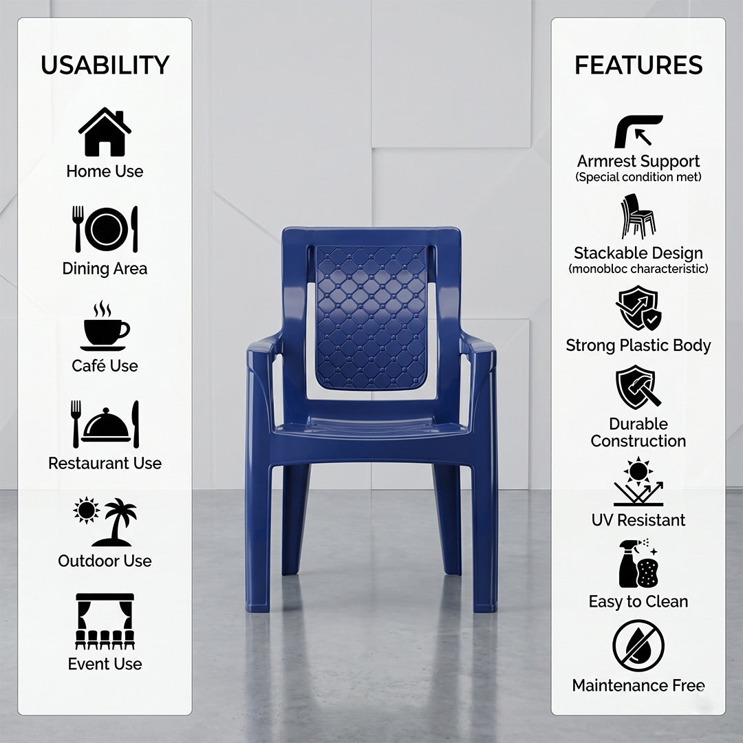 ORTHO SP-844 Full Plastic Arms Chair