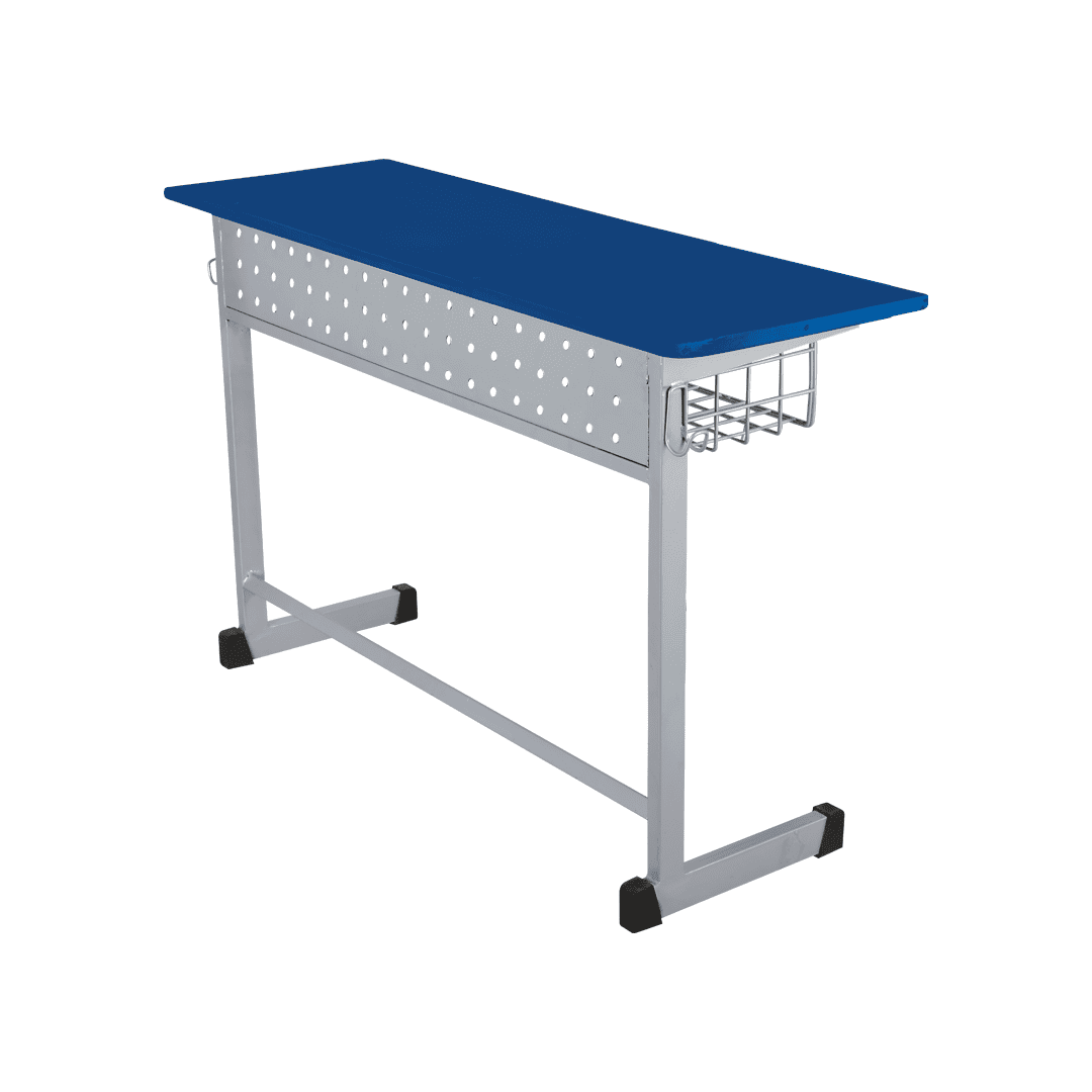 SAAB S-930 2-Seater Study Table With Iron Book Shelf and Fiber Top