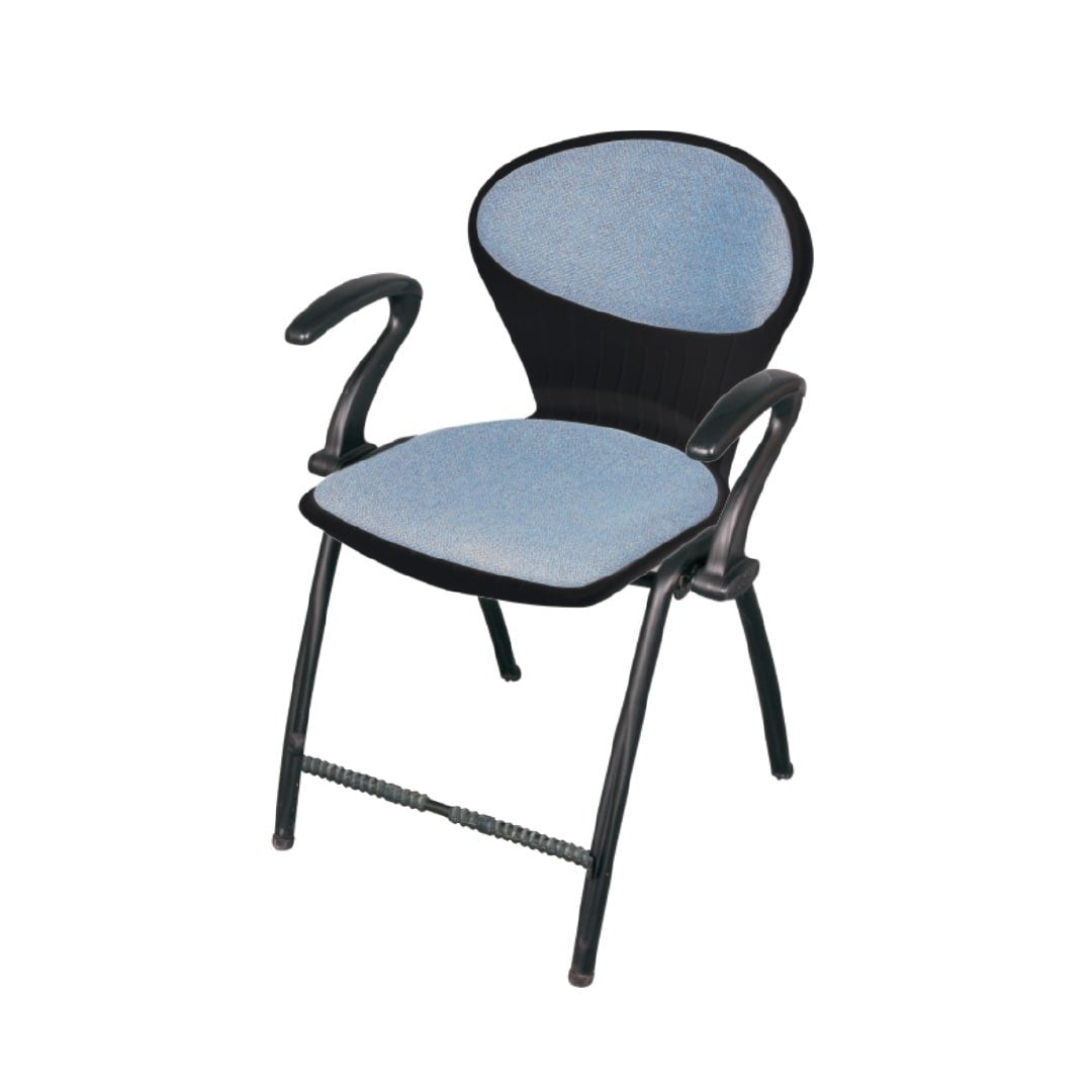 SAAB S-06-AC Steel Plastic Pecock Shell Chair with Arms & Cushion