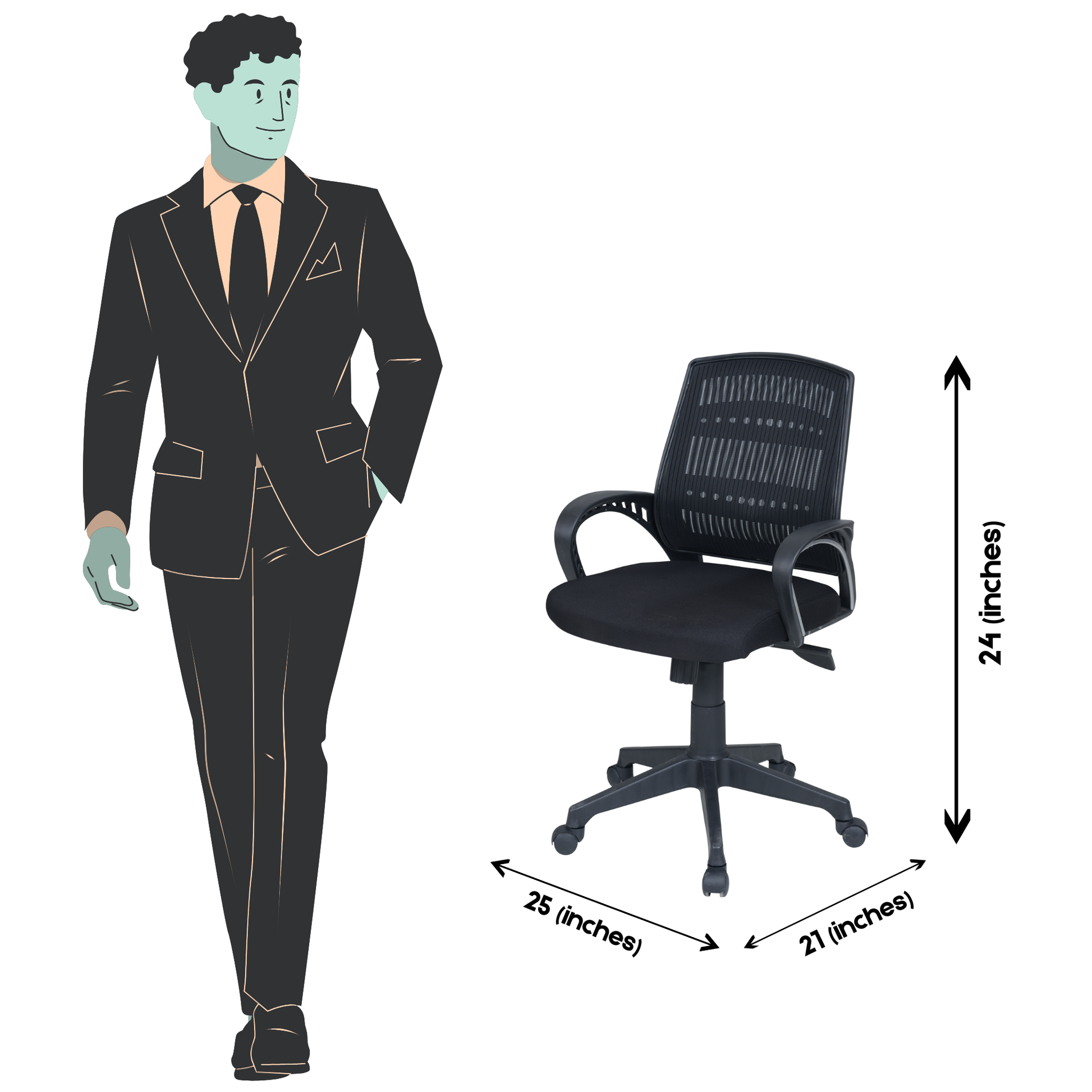 Relax Back Revolving Chair S-514