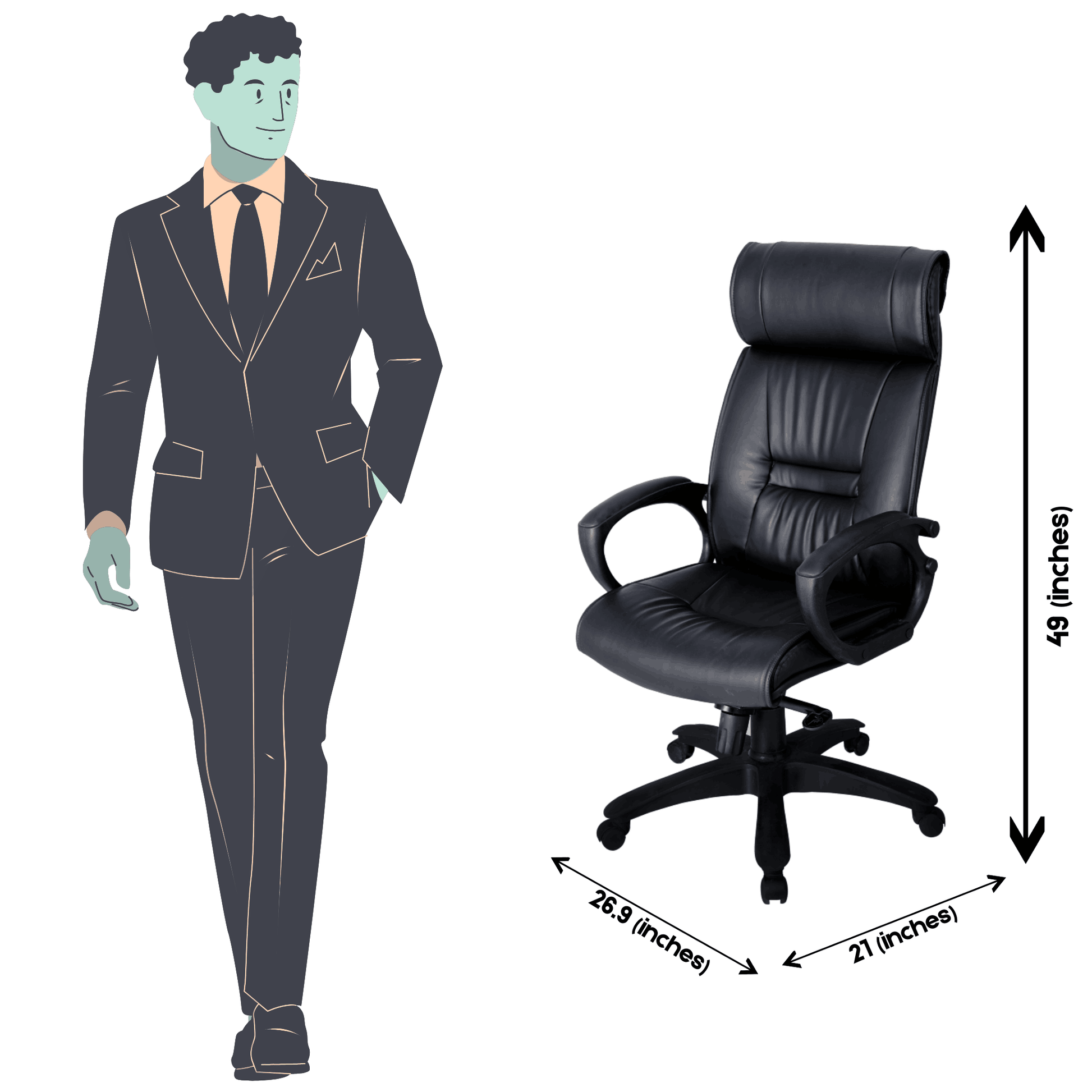 High Back Revolving Office Chair S-517