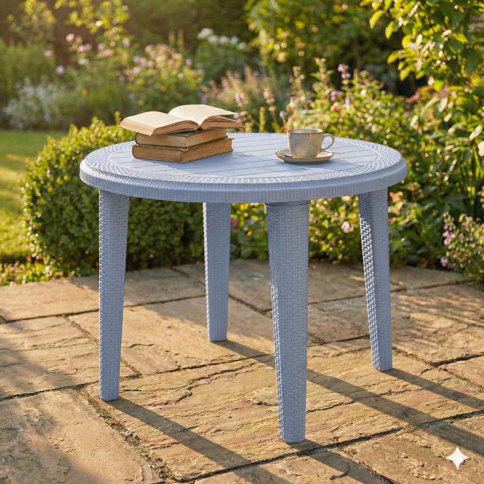 SAAB (SP-215-RTL) Pure Plastic Rattan Legs Table