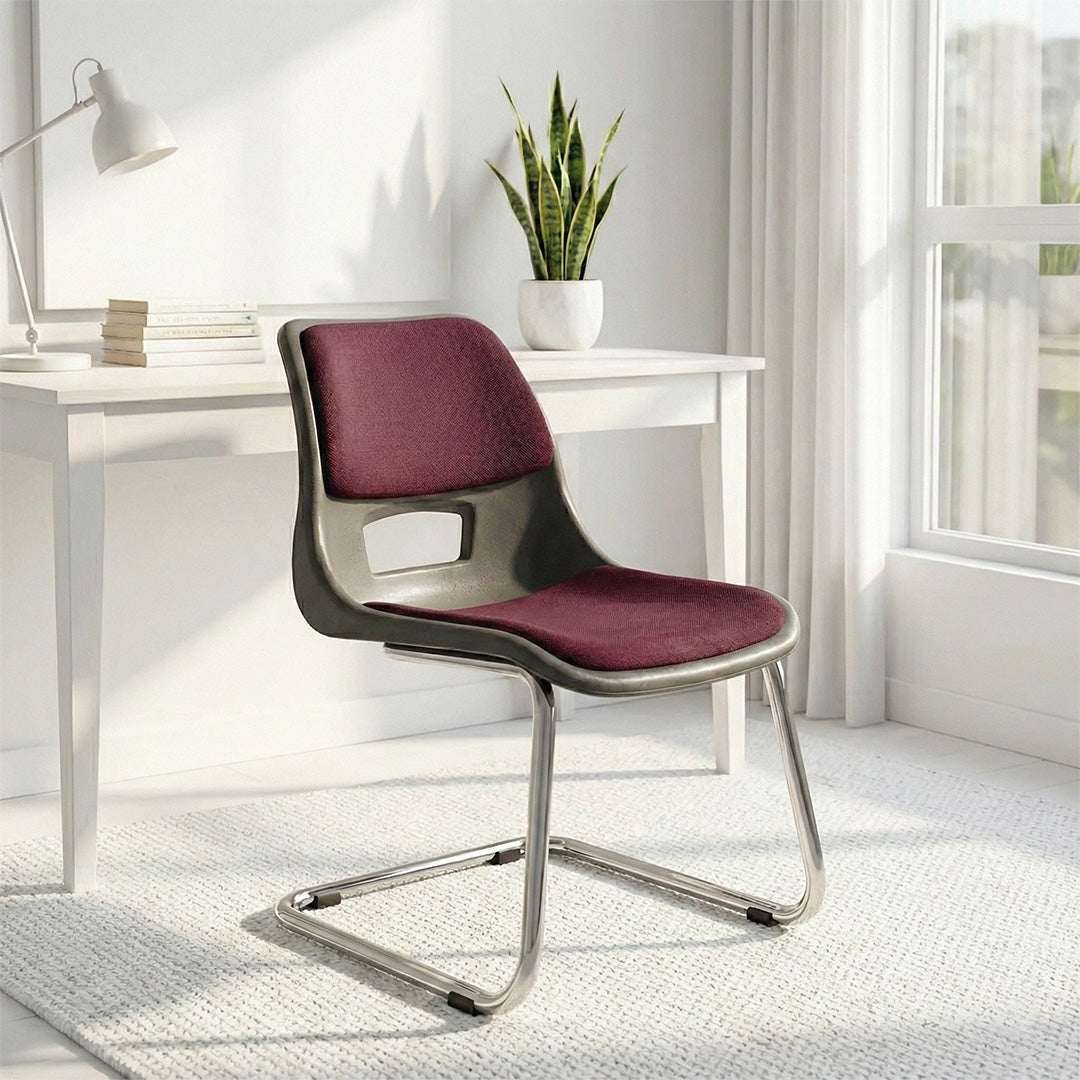 SAAB S-204-UC Steel Plastic Holo Big Shell Chair with U shape frame & Cushion