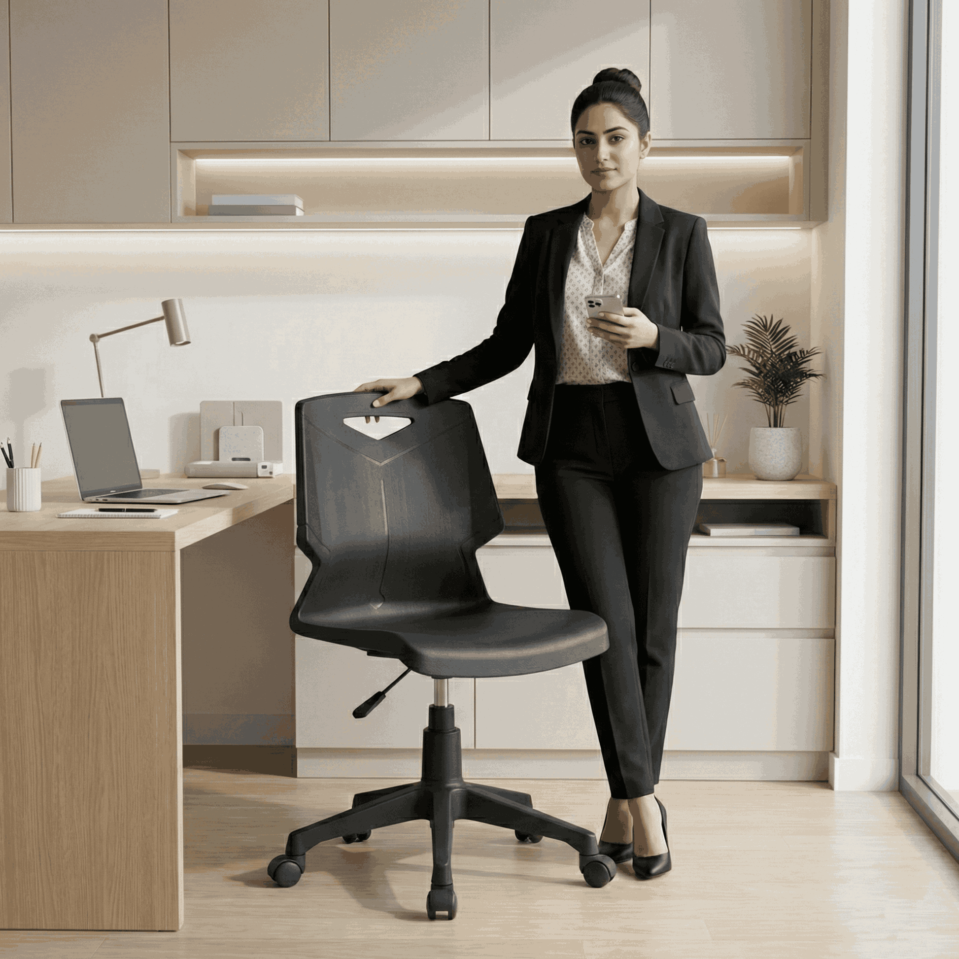 Green Shell Revolving Chair SAAB S-17-H