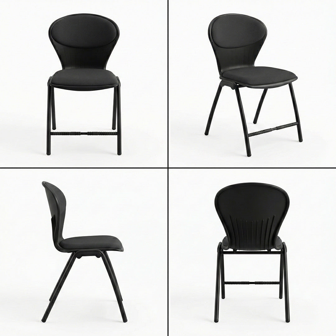 Steel Plastic Peacock Shell Chair with Cushion SAAB S-06-C