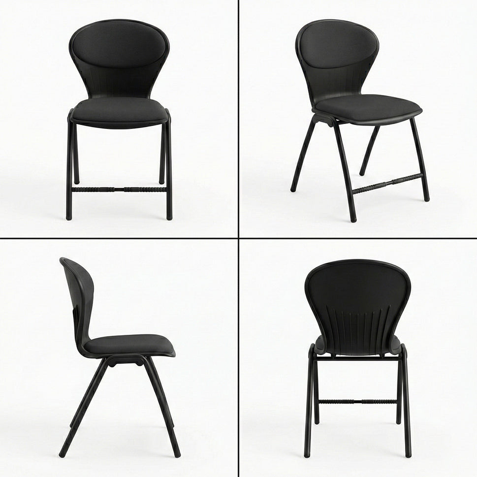 Steel Plastic Peacock Shell Chair with Cushion SAAB S-06-C