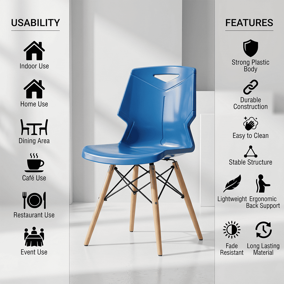 Wooden Legs Chair S-195-WL