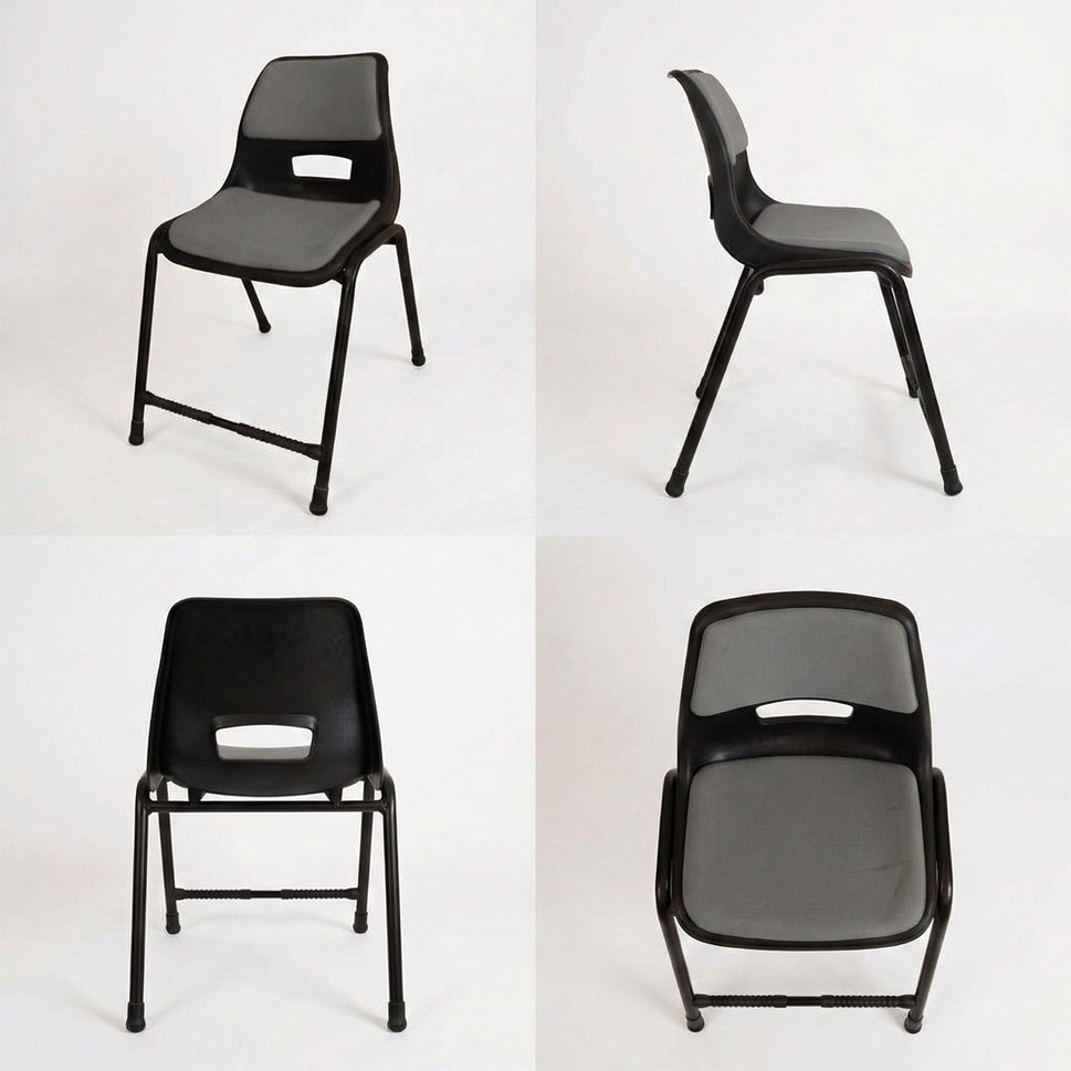 SAAB S-204-C Steel Plastic Holo Big Shell Chair with Cushion