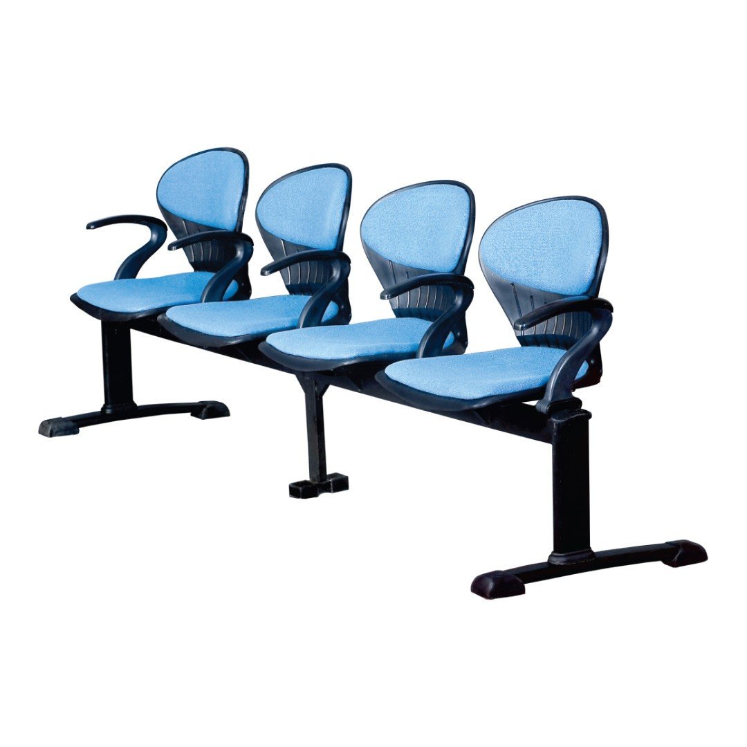 SAAB S-257-HAC Peacock Visitor Sofa 4-Seater Double Channel with Arms & Cushion