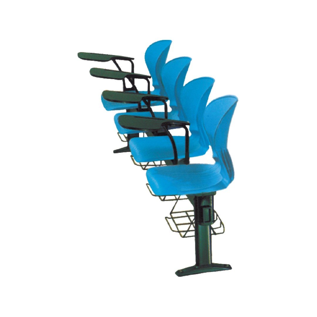 4-Seater Visitor Sofa Double Channel with Study Arms & Book Shelf SAAB S-257-HSB