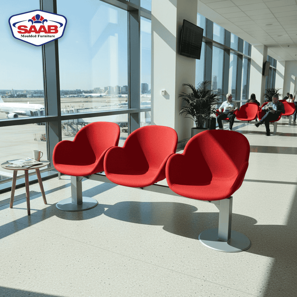 SAAB S-340-C Oval Big Shell Sofa 3-Seater With Cushion