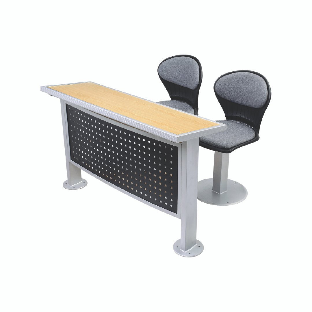 SAAB S-443 2-Seater Desk Iron Frame And Wood Desk Size (4 X 2)