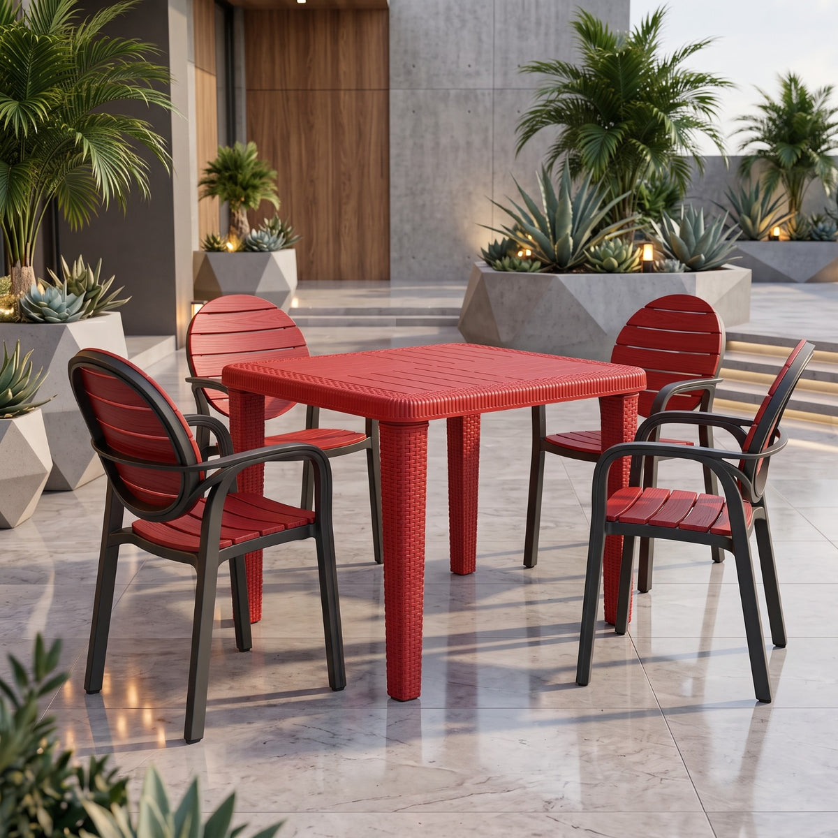 SPECTRUM PATTI CHAIRS SET MODEL SP-675 CHAIRS AND TABLE