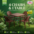 SPECTRUM PATTI CHAIRS SET MODEL SP-675 CHAIRS AND TABLE