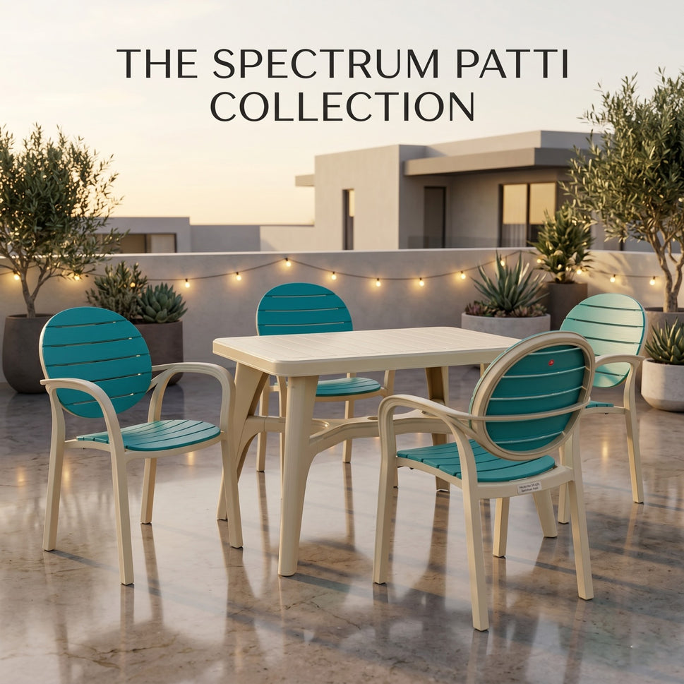 SPECTRUM PATTI CHAIRS SET MODEL SP-675 CHAIRS AND TABLE