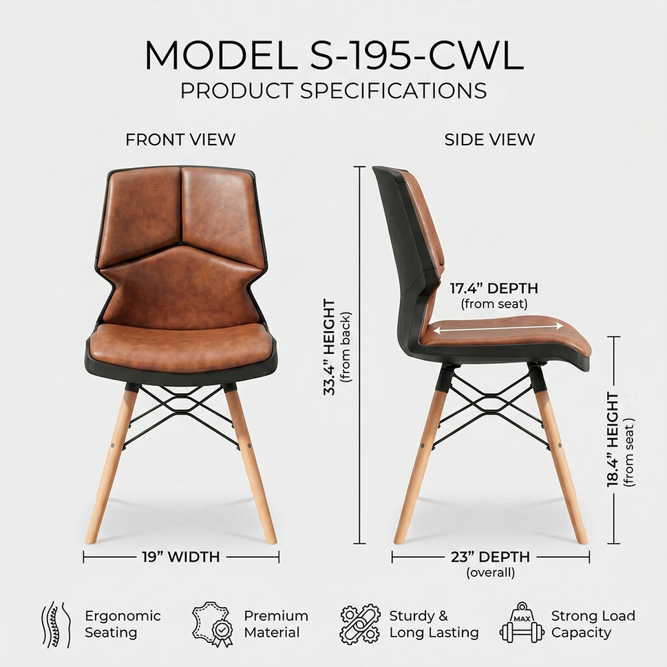 Wooden legs Chair With Cushion S-195-CWL