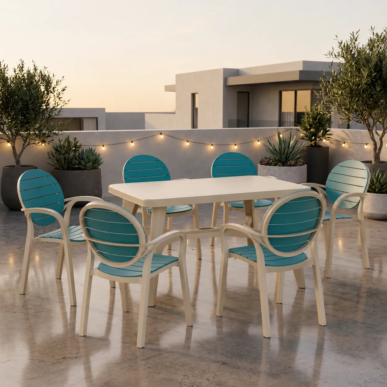 SPECTRUM PATTI CHAIRS SET MODEL SP-675 CHAIRS AND TABLE