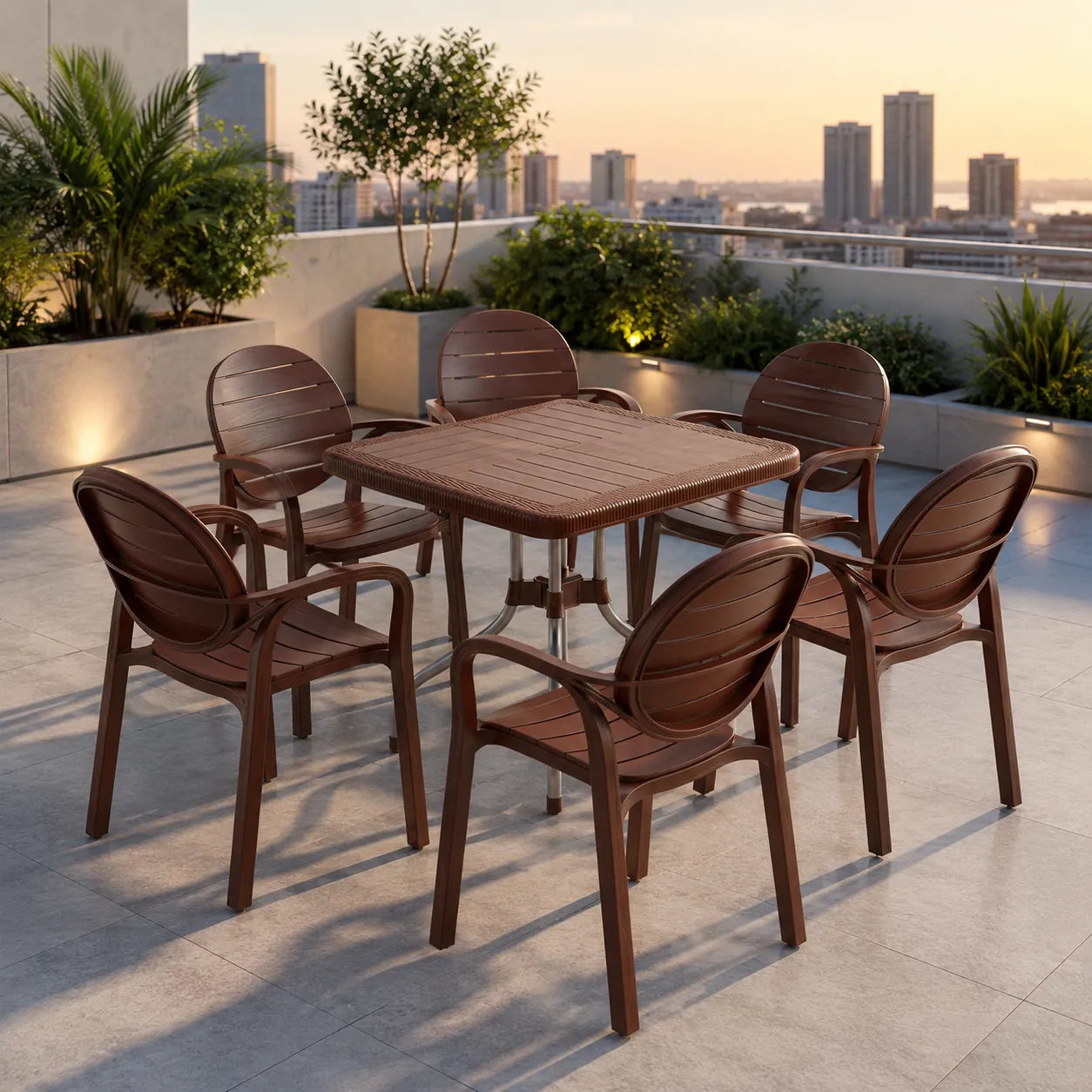 SPECTRUM PATTI CHAIRS SET MODEL SP-675 CHAIRS AND TABLE