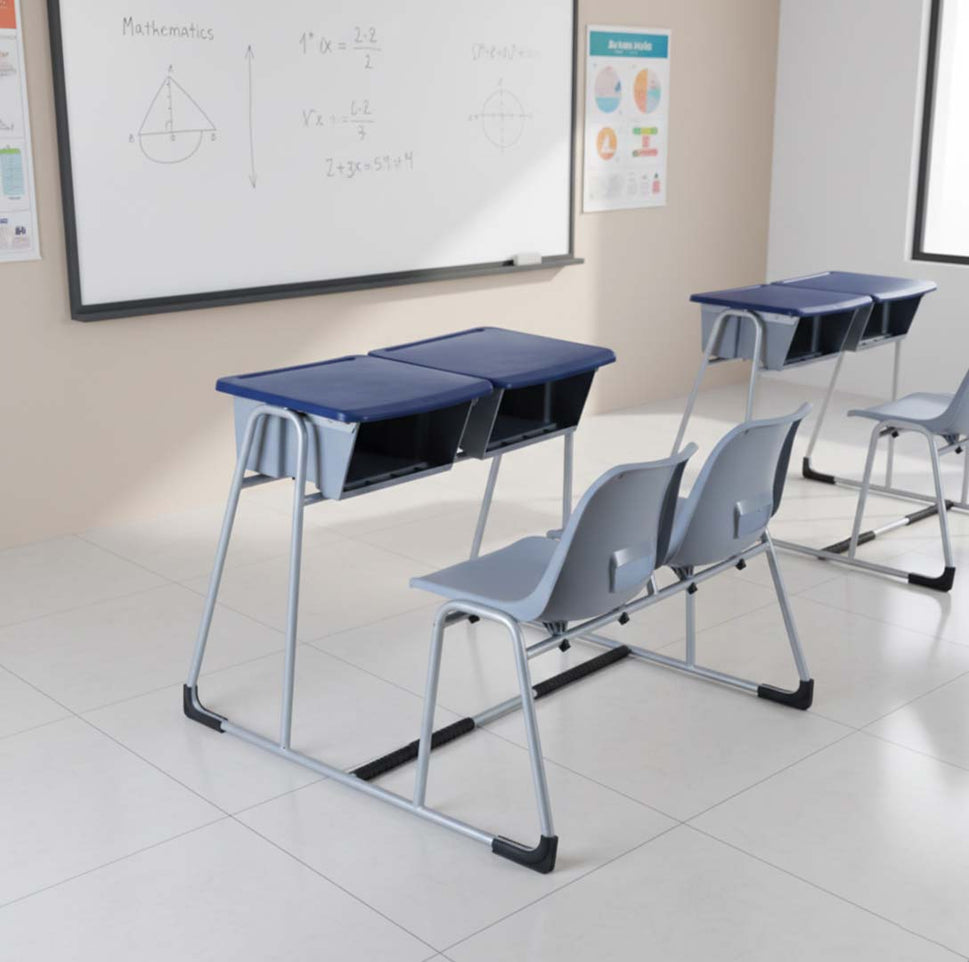 SAAB S-427 Steel Plastic 2 Seater Baby Holo Joint Bench Desk