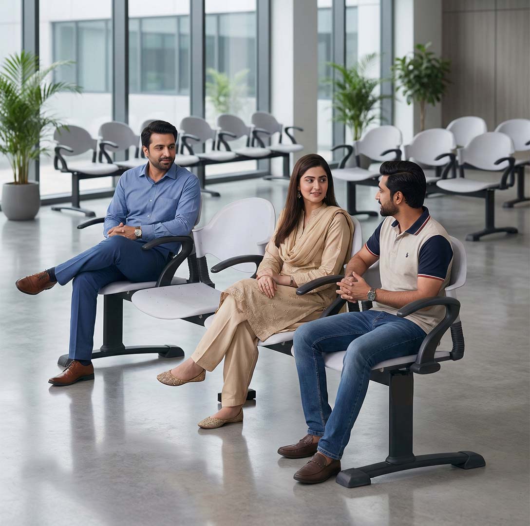 SAAB S-10-HA Comforto Visitor Sofa 4-Seater Double Channel with Arms