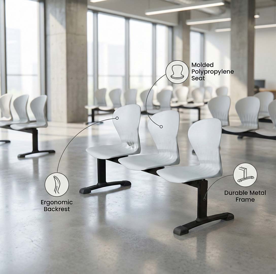 SAAB S-256-H Pecock Visitor Sofa 3-Seater Double Channel