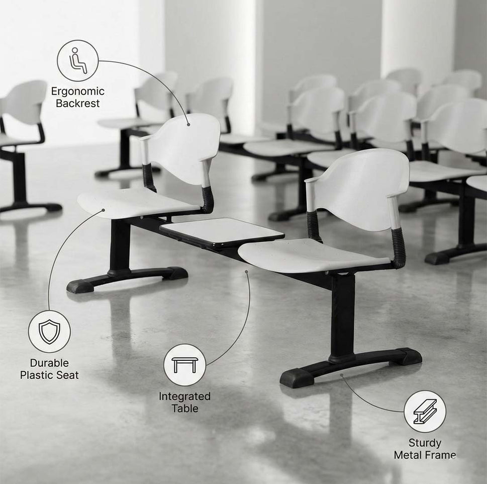 SAAB S-05-H Comforto Visitor Sofa 2-Seater with Table Double Channel