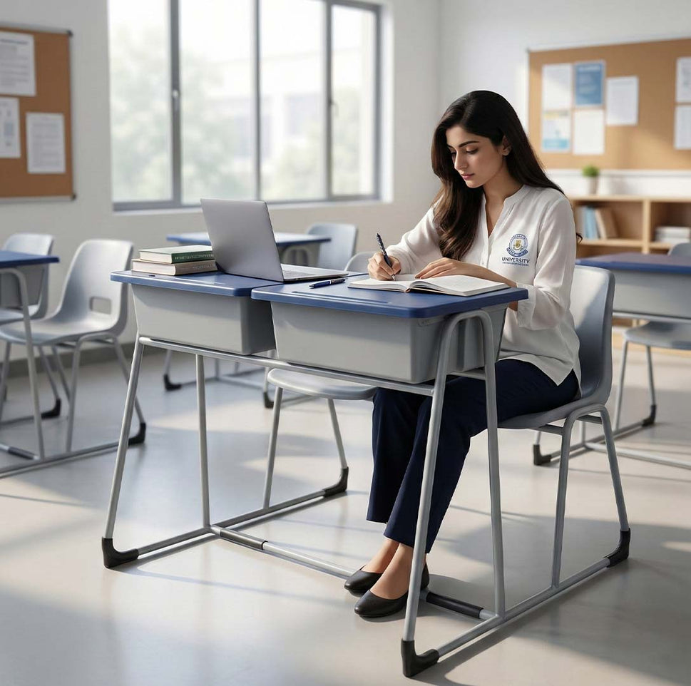 SAAB S-429 Steel Plastic 2-Seater Bench Desk